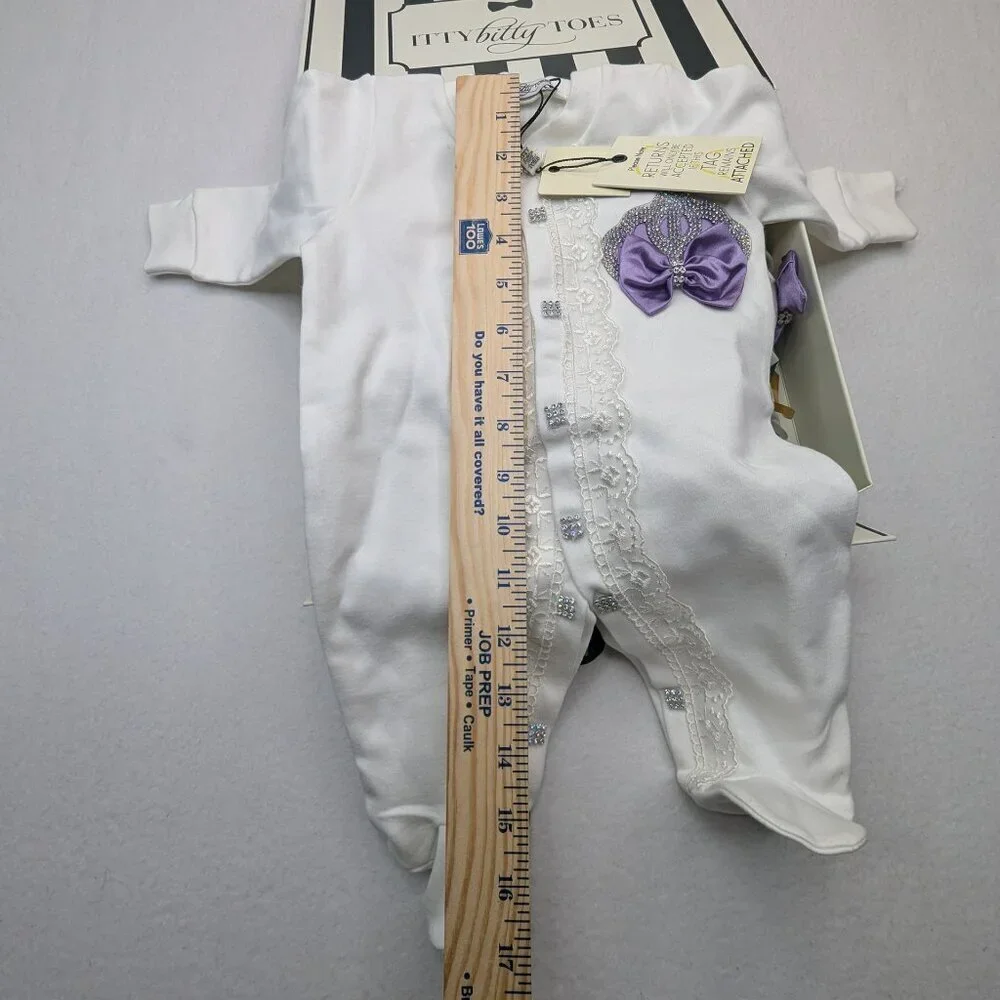 NWT Itty Pitty Toes  Set Angel Wings Jewels Set (Purple)